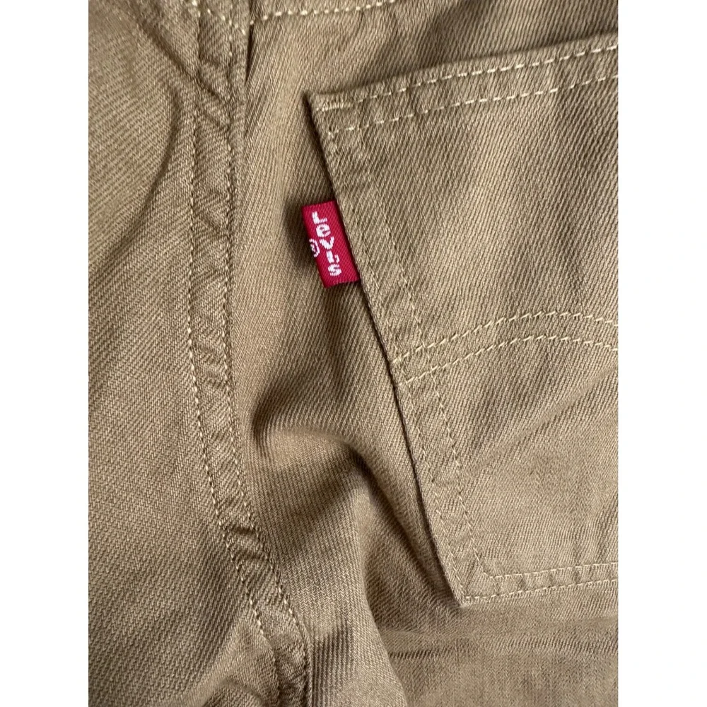 Levis Mens Brown Denim Pants Straight Leg 28x30 inseam: 29